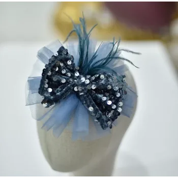 Kız Çocuk İndigo Payetli Klips Toka