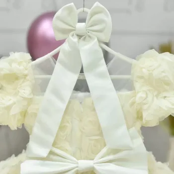 Kız Çocuk Krem Fiyonk Toka