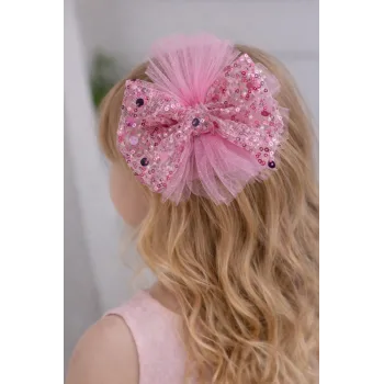 Kız Çocuk Pembe Payetli Klips Toka
