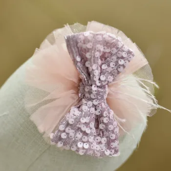 Kız Çocuk Pudra Payetli Klips Toka