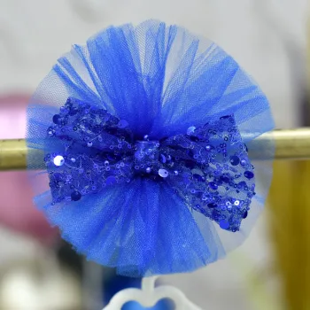 Kız Çocuk Saks Mavisi Boncuklu Boncuklu Payetli Klips Toka