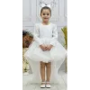 Kız Çocuk Beyaz Kuyruklu Kabarık Elbise