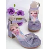 Kız Çocuk Elsa Lila Renk Topuklu Ayakkabı