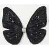 Siyah Tak Çıkarmalı Kabartmalı Kelebek-Kanat