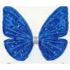 Saks Mavisi Tak Çıkarmalı Kabartmalı Kelebek-Kanat