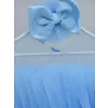 Kız Çocuk Bebe Mavisi Gelinlik Kuyruklu Tam Boy Abiye
