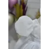 Kız Çocuk Beyaz Parıltılı Dalgalı Tül Kabarık Elbise