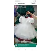 Beyaz  Parıltılı Kısa Kol Elbise abiye Gelinlik