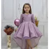Kız Çocuk Kuyruklu Lila Simli Kabarık Elbise