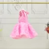 Kız Çocuk Pembe Gül 3D Kabarık Elbise Abiye Gelinlik