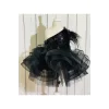 Kız Çocuk Siyah Parla Payetli Tek Omuz Kabarık Parıltılı Elbise