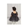 Kız Çocuk Siyah Parıltı Tül Kabarık Elbise