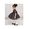 Kız Çocuk Siyah Parıltı Tül Kabarık Elbise