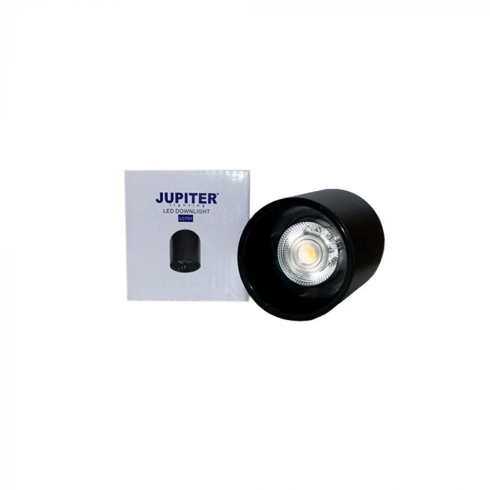 JUPITER LC701S SİYAH Alüminyum Led Spot 3000K