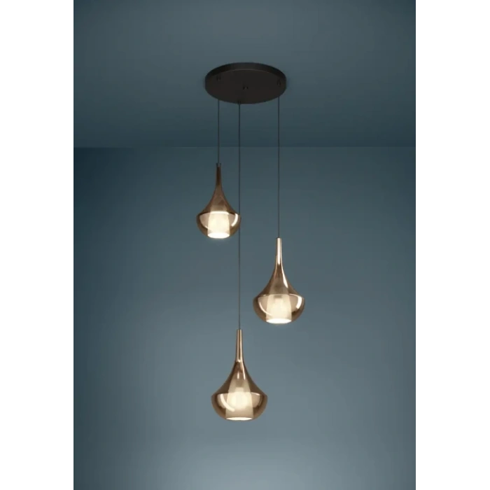 ALMOSTER Siyah Çelik Sarkıt Avize