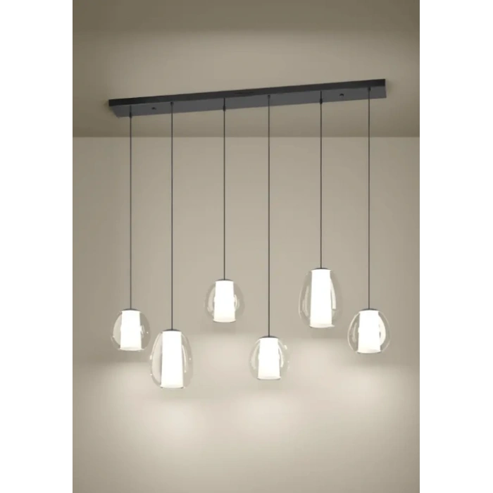 MENORCA Nikel-Nero Çelik Sarkıt Avize