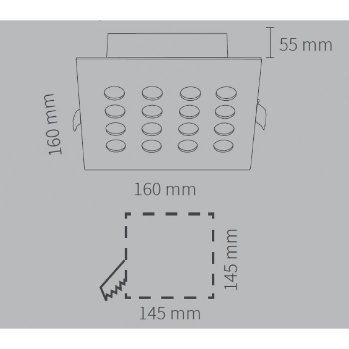 Kuyumcu LED Armatür Kare 29 WATT 16 LED li
