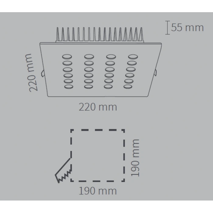 Kuyumcu LED Armatür Kare 43 WATT 29 LED li
