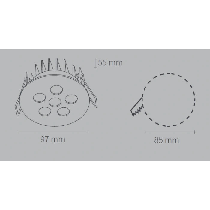 Kuyumcu LED Armatür Yuvarlak