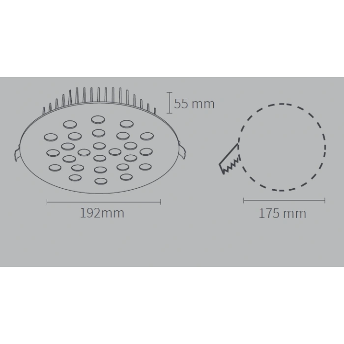 Kuyumcu LED Armatür Yuvarlak 36 WATT 20 LED li