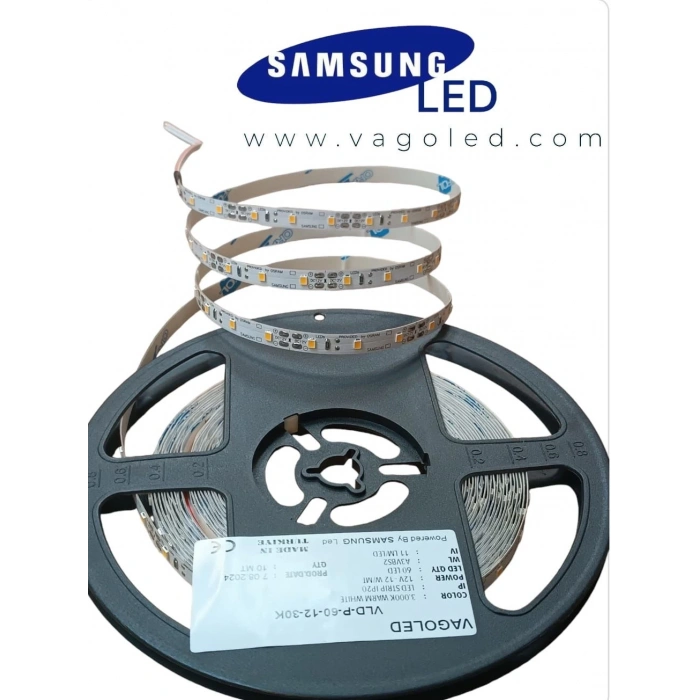SAMSUNG LED Lİ 12V 60 LED/MT 3000K