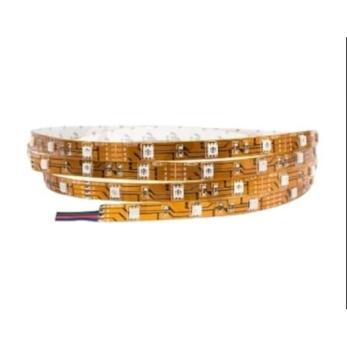 Şerit LED 30 LED/MT RGB SMD 5050 Üç Çip İç Mekan 7.2W/MT