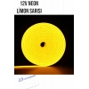 12 Volt Neon Şerit LED Limon Sarısı 5 Metre