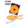12 Volt Neon Şerit LED Turuncu 5 Metre Rulo