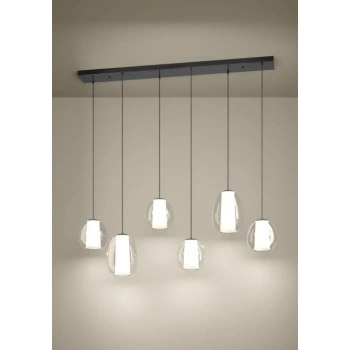 MENORCA Nikel-Nero Çelik Sarkıt Avize