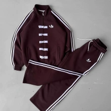 3 İplik Şardonlu Eşofman Takım - Kahverengi