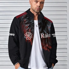 BJK Unisex Paraşüt Yagmurluk-Siyah