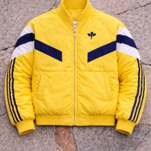 Palamut Desen Paraşüt Ceket Sarı