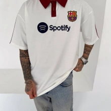 Spoty Desen Polo Yaka Tshirt Beyaz