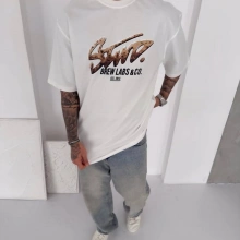 Sw Oversize Baskı Tshirt Beyaz