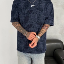 Basic Yıkamalı Sw Tshirt Lacivert