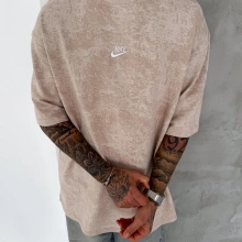 Basic Yıkamalı nk Tshirt Bej