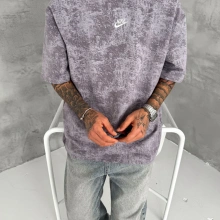 Basic Yıkamalı nk Tshirt Gri