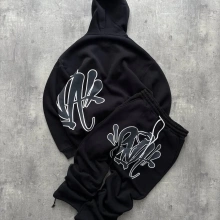 Baskı Detay Baggy Eşofman  - Siyah