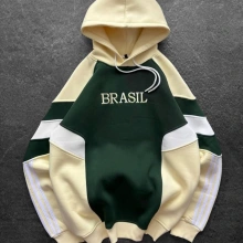 BRZ Kapüşonlu Oversize Sweatshirt Yeşil