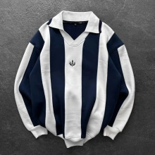 Çizgili Unisex Oversize Sweatshirt