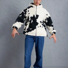 Cow Astarlı Peluş Ceket