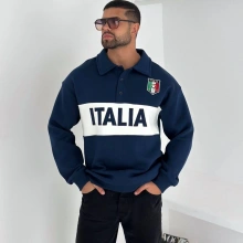 İTL Polo Yaka Sweatshirt - Lacivert