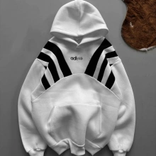 Kapüşonlu Oversize Sweatshirt Beyaz