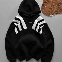 Kapüşonlu Oversize Sweatshirt Siyah