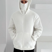 Kar Maske Unisex Hırka Beyaz