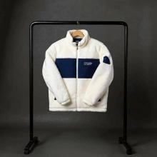 Kuzu Peluş NF Ceket - Beyaz