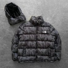 NF Ayarlanabilir Kapüşonlu Unisex Şişme Mont - Siyah