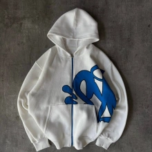 Ön Sırt Detay Oversize Hırka Beyaz