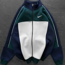 Parçalı Şardonlu Oversize Hırka - SuYeşili