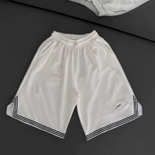 Ribanalı Oversize Şort - beyaz